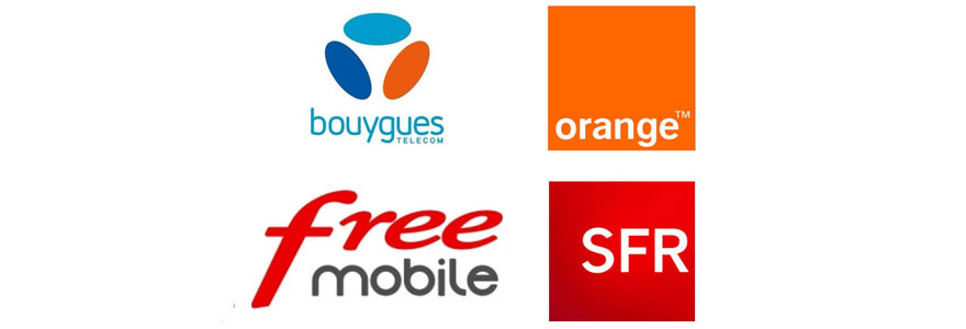 Les opérateurs mobiles sur le marché français : Orange, SFR, Bouygues Telecom, et Free